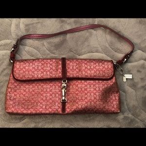 Authentic limited Coach pink sparkle clutch bag